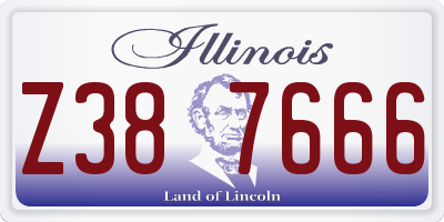 IL license plate Z387666