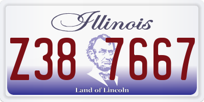 IL license plate Z387667