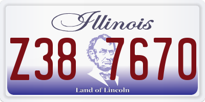 IL license plate Z387670