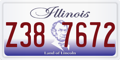 IL license plate Z387672