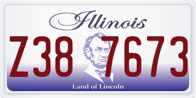 IL license plate Z387673