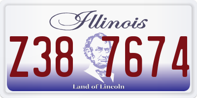 IL license plate Z387674