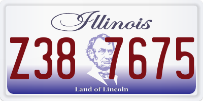 IL license plate Z387675