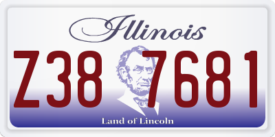 IL license plate Z387681