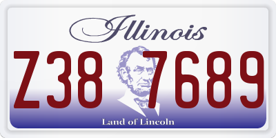 IL license plate Z387689