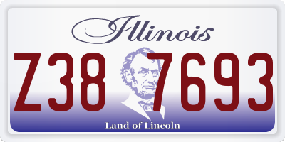 IL license plate Z387693
