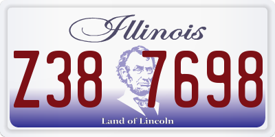 IL license plate Z387698