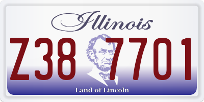 IL license plate Z387701
