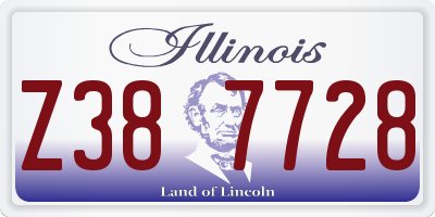 IL license plate Z387728