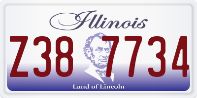 IL license plate Z387734