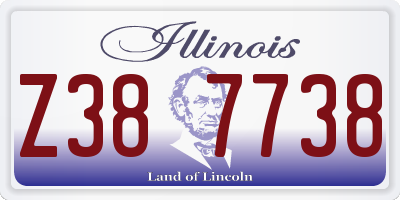 IL license plate Z387738