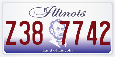 IL license plate Z387742