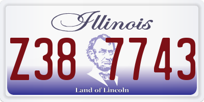 IL license plate Z387743