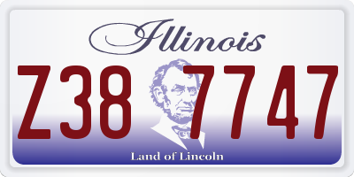 IL license plate Z387747