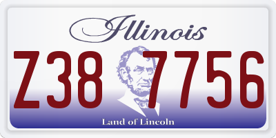 IL license plate Z387756