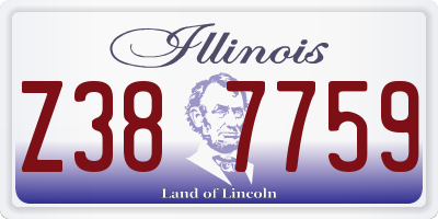 IL license plate Z387759