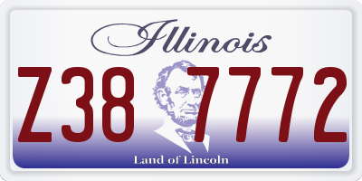 IL license plate Z387772