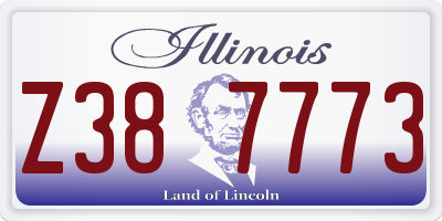 IL license plate Z387773