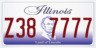 IL license plate Z387777