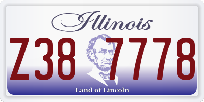 IL license plate Z387778