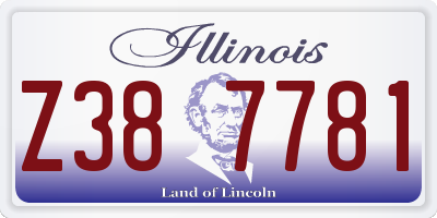 IL license plate Z387781