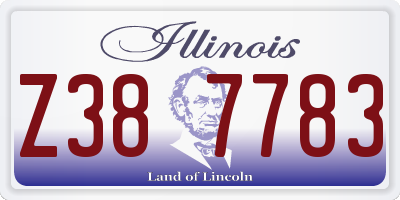 IL license plate Z387783