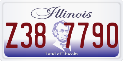 IL license plate Z387790