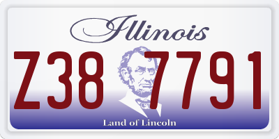 IL license plate Z387791
