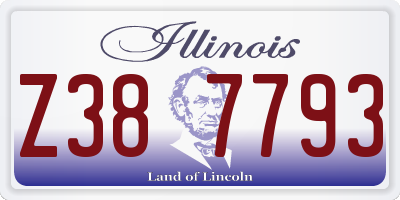 IL license plate Z387793