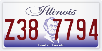 IL license plate Z387794