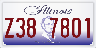 IL license plate Z387801