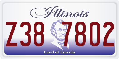 IL license plate Z387802