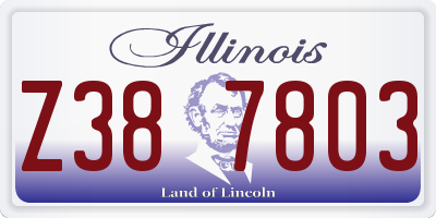 IL license plate Z387803