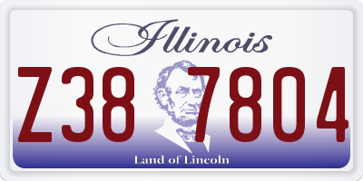 IL license plate Z387804