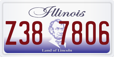 IL license plate Z387806