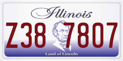 IL license plate Z387807