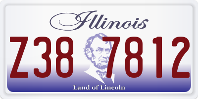IL license plate Z387812