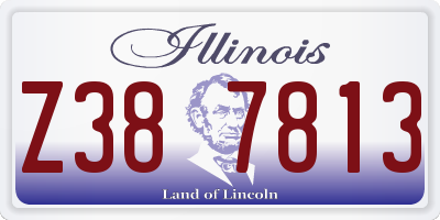 IL license plate Z387813