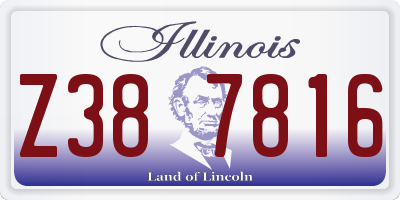 IL license plate Z387816