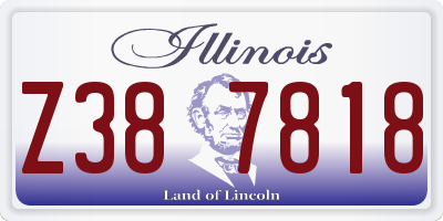 IL license plate Z387818
