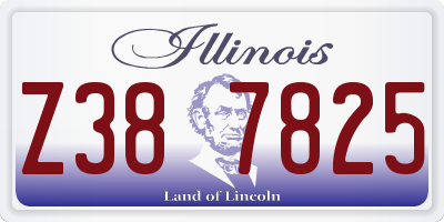 IL license plate Z387825