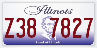 IL license plate Z387827