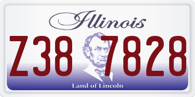 IL license plate Z387828