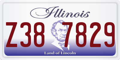 IL license plate Z387829