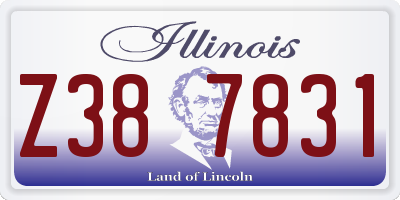 IL license plate Z387831