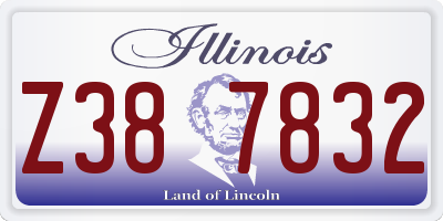 IL license plate Z387832