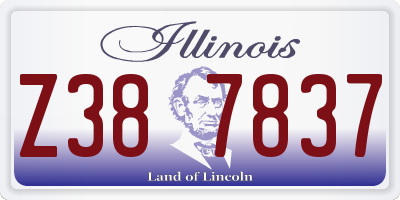 IL license plate Z387837