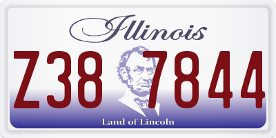 IL license plate Z387844
