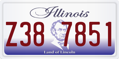 IL license plate Z387851