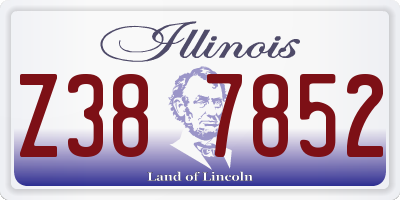 IL license plate Z387852